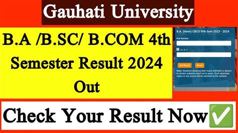 BCom 4th Semester BCom 4th Semester Result 2024.